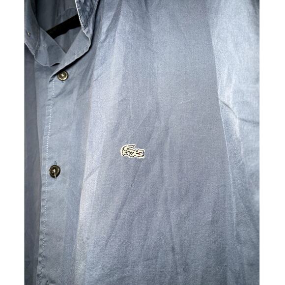 Lacoste Blue Button Down Dress Shirt - Tailored Fit - Size 43 - Picture 11 of 15